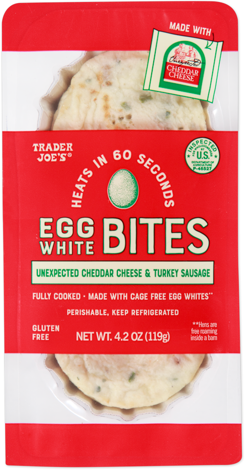 Unexpected Cheddar Cheese & Turkey Sausage Egg White Bites