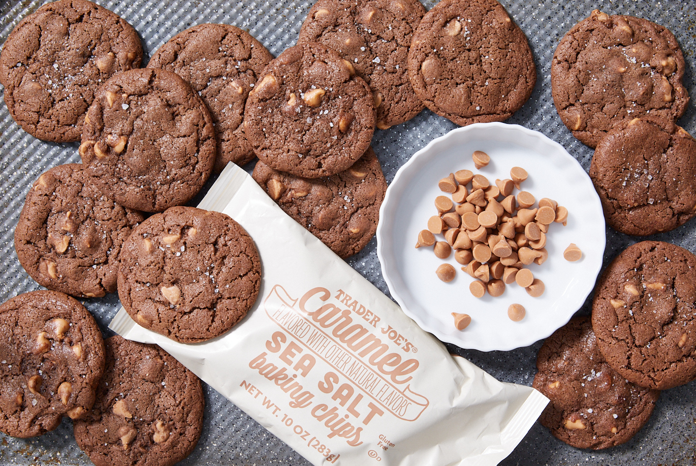 Chewy Salted Caramel Cookies