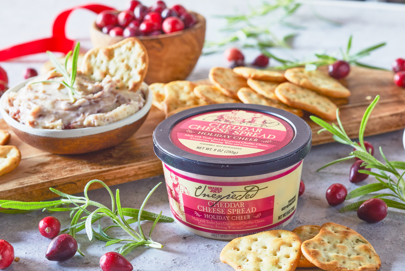 Holiday Cheer Unexpected Cheddar Cheese Spread