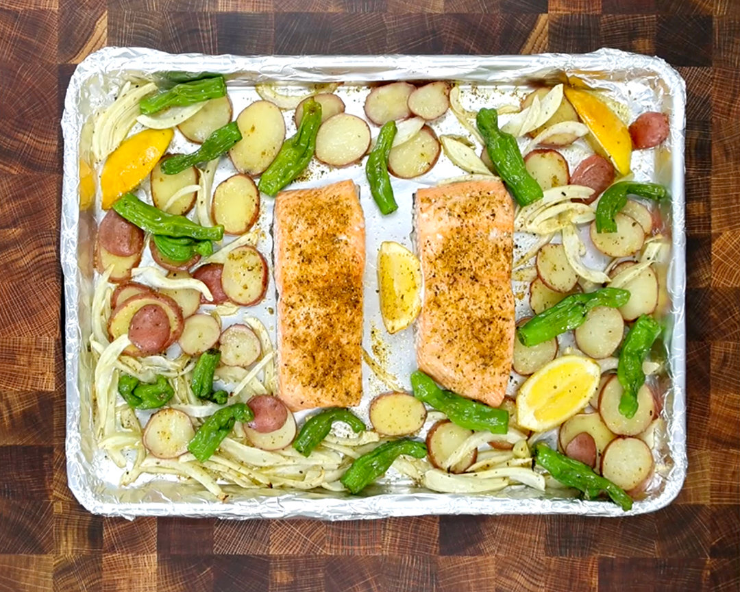 Everything Salmon Sheet Pan Dinner Recipe