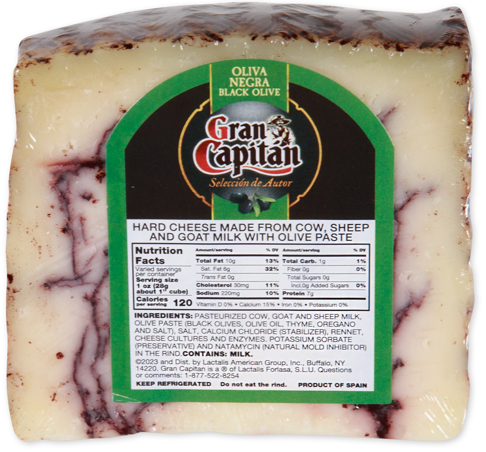 Gran Capitan Hard Cheese with Black Olive Paste