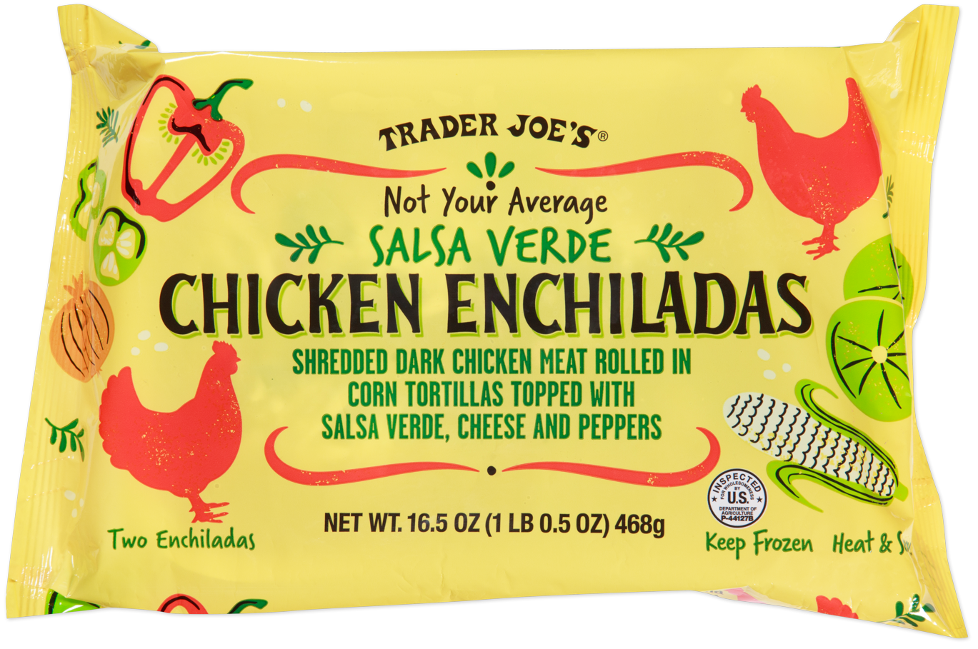 Trader Joe's Not Your Average Salsa Verde Chicken Enchiladas