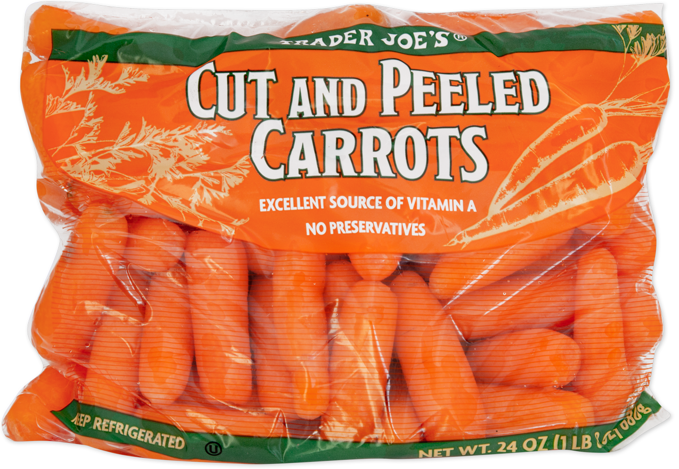 Cut and Peeled Carrots
