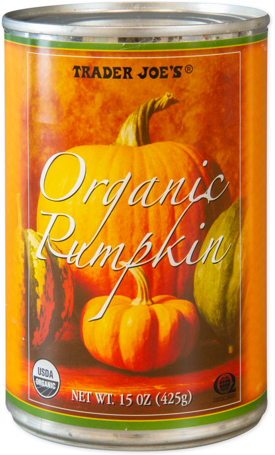 Organic canned pumpkin top for dogs