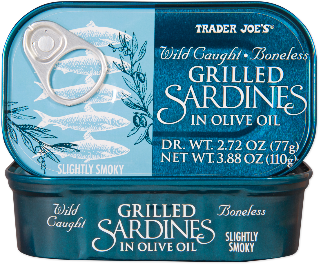 Trader Joe's Wild Cauge Boneless Grilled Sardines in Olive Oil