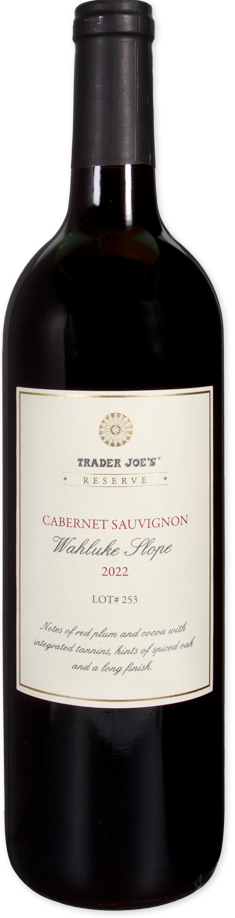 Trader Joe's Reserve Cabernet Sauvignon Wahluke Slope 2022