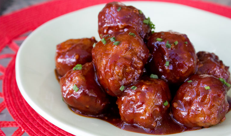 Sriracha BBQ Meatballs